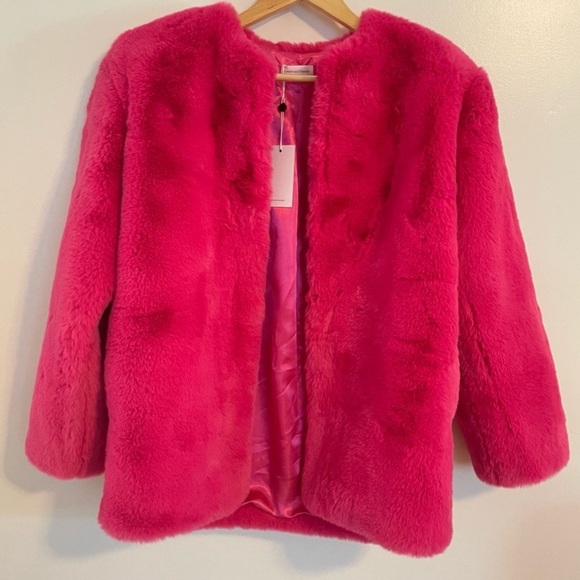 💕BNWT Lovers + Friends Zoe Faux Fur Coat💕 $398 HTF•Rare - Picture 3 of 6